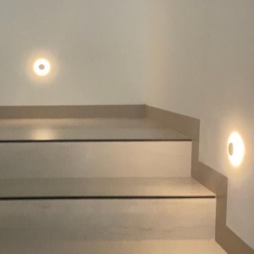 Luminaria Cortesía Eclipse Cuadrado de Empotrar 1W 3K Blanco Cálido - Wattko